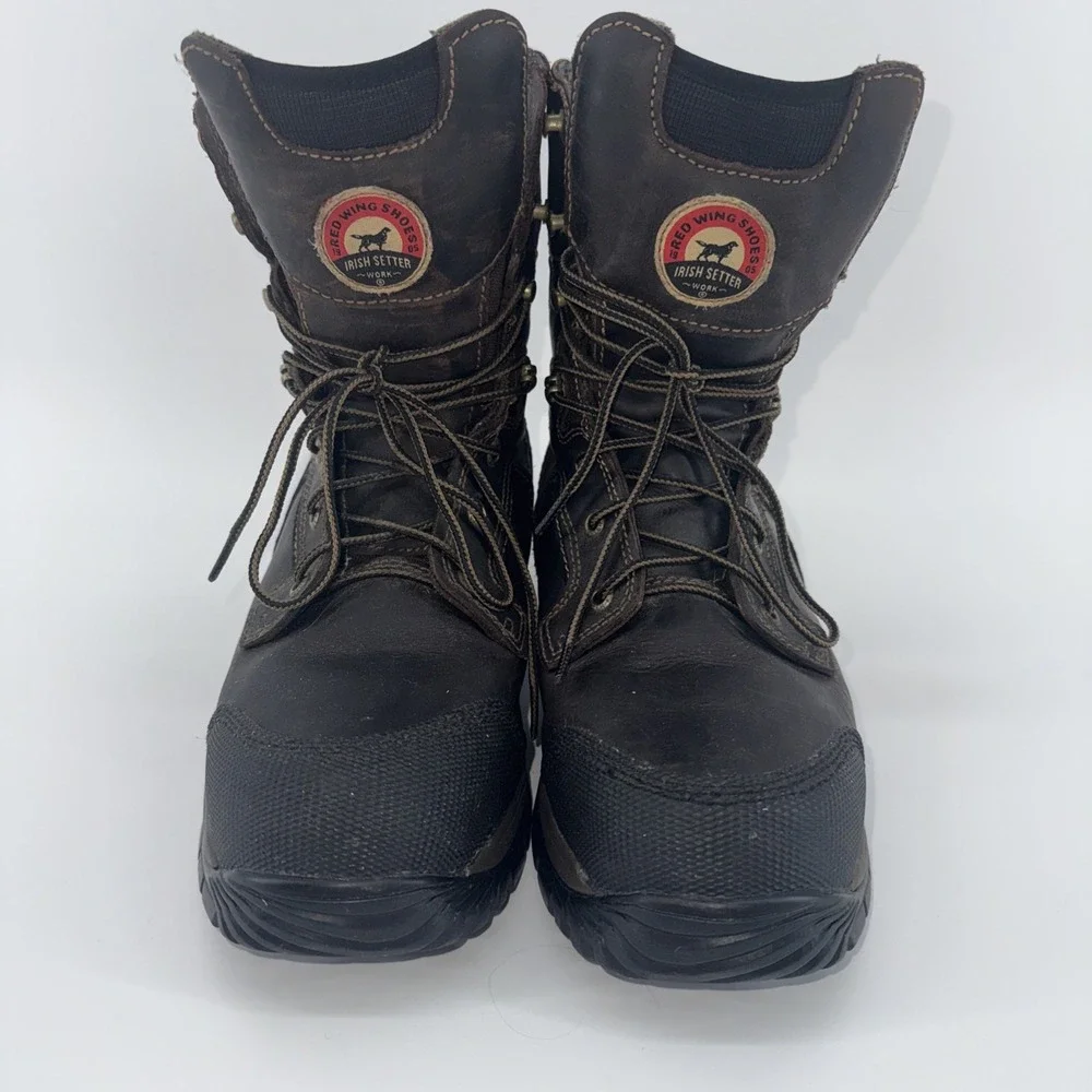 REDWING IRISH SETTER‎ 83814 THINSULATE 400 GRAMS STEEL TOED BROWN WORK BOOT 8EE